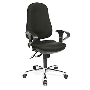 Topstar Bürostuhl Support® Synchro Deluxe, mit Armlehnen, Synchronmechanik, Bandscheibensitz,