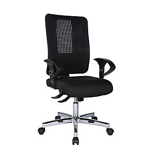 Topstar Bürostuhl OPEN XT, mit Armlehnen, Synchronmechanik, Muldensitz, Netzrücken,