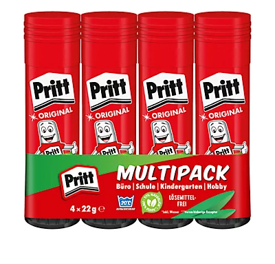 Bâton de colle PRITT, paquet de 4, 22 g par bâton