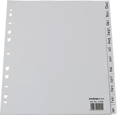 Intercalaires inversés PP SCHÄFER SHOP, calendrier déc.-janv.