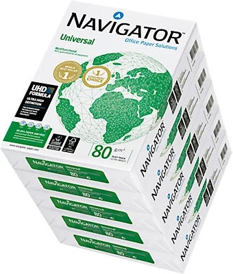 Kopierpapier Navigator Universal, DIN A4, 80 g/m², hochweiss, 2500 Blatt