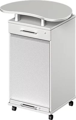 Pupitre mobile TETRIS WOOD - L 822 x P 580 x H 1118 mm - gris clair - notre marque Schäfer Shop Genius