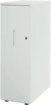 Schäfer Shop Caisson haut Genius TETRIS WOOD, 3 tiroirs + 1 tiroir à ustensiles, L 424 x P 803 x H 1296 mm, gris clair