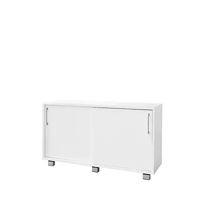 Schäfer Shop Genius Sideboard avec tiroirs et portes, l. 1200 mm x P 500 mm x H 720 mm, blanc
