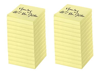 Schäfer Shop Select Notes repositionnables, 75 x 75 mm, 100 feuilles, 24 pièces, jaune