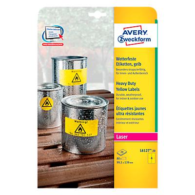 Avery Zweckform Weerbestendige Folie Etiketten L6127 20 991 X 139 Mm Permanent Geel avery zweckform kopen in de aanbieding Avery Zweckform Weerbestendige Folie Etiketten L6127 20 991 X 139 Mm Permanent Geel avery zweckform kopen in de aanbieding