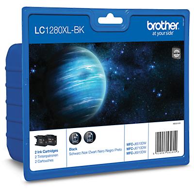 Brother Voordeelpak 2 Inktpatronen Lc 1280Xlbk Zwart brother kopen in de aanbieding