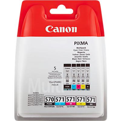 Canon Economy Package 2 Inktpatronen Pgi 570 Pgbkcli 571 Zwart Gepigmenteerd Cmy canon kopen in de aanbieding