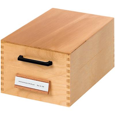 Han Houten Kaartenbakken Met Etiketvenster En Deksel huismerk kopen in de aanbieding