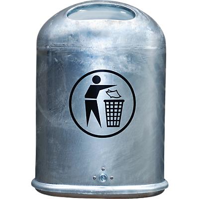 Ovalen Afvalbak Van Plaatstaal Met Zelfsl Rvs Klep huismerk kopen in de aanbieding