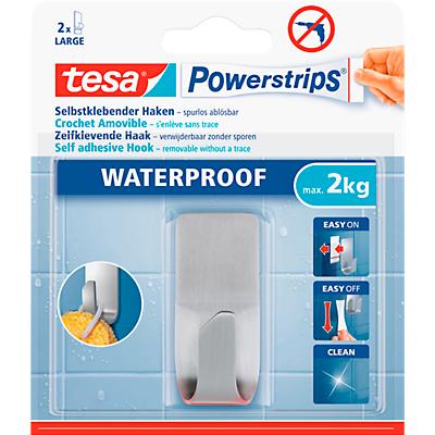 Tesa Powerstrips Waterdichte Enkele Haak Metaal Voor Natte Ruimten 2 Kg tesa kopen in de aanbieding