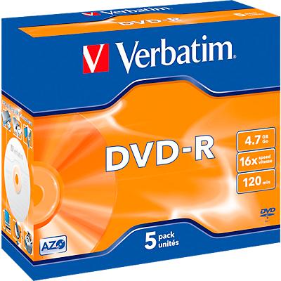 Verbatim Dvd R Tot 16X 47 Gb120 Min 5 Jewelcases verbatim kopen in de aanbieding Verbatim Dvd R Tot 16X 47 Gb120 Min 5 Jewelcases verbatim kopen in de aanbieding