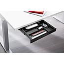  Accessoirelade, met kunststof inzetstuk, B 404 x D 244 x H 42 mm, gecoat staal, zwart