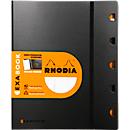  Bloc-notes Rhodia ExaBook, 80 feuilles, DIN A4+, 90 g/m², reliure à double spirale, intercalaires, règle, poche intérieure, ligné, avec marge et cadre