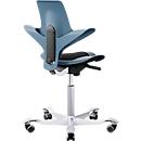  Bürostuhl HAG Capisco Puls 8010 Blue, Sattelsitz, 265 mm Gasfeder, Sitzhöhenverstellung, Fusskreuz aus Aluminium