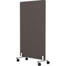  Cloison acoustique Wall, mobile sur roulettes, épaisseur 30 mm, L 800 x H 1600 mm, gris foncé
