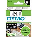  DYMO® Cassette de ruban D1 43613, largeur 6 mm, blanc/noir