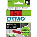  DYMO® Cassette de ruban D1 45017, largeur 12 mm, rouge/noir