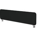  Flex table-top acoustic wall, aluminum frame, 40 mm wall thickness, incl. adapter, W 1600 x H 400 mm, black