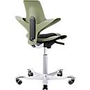  Siège de bureau HAG Capisco Puls 8010 Moss, siège selle, vérin à gaz 265 mm, hauteur d'assise réglable, piétement aluminium