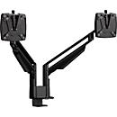 2-voudige monitorarm Novus CLU Duo C, tot 27″, tafelmontage, zwenk-/hoogteverstelbaar, zwart