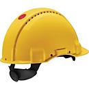 3M Schutzhelm G3000, gelb, ABS, EN 397, mit Uvicator Sensor, 4-Punkt-Gurtband, Drehverschluss, Kopfumfang 53-62 cm