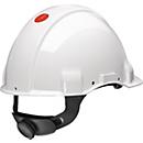 3M Schutzhelm G3000, weiß, ABS, EN 397, mit Uvicator Sensor, 4-Punkt-Gurtband, Drehverschluss, Kopfumfang 53-62 cm