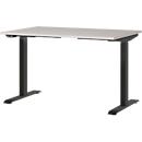 Aalborg bureau, elektrisch in hoogte verstelbaar, rechthoekig, tot 80 kg, T-poot frame, B 1200 x D 800 x H 720 - 1200 mm, kasjmier/zwartgrijs