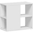 Aanbouwladeblok PALENQUE, 3 zijden open, B 400 x D 800 x H 720 mm, lichtgrijs