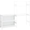 Aanbouwrek voor ORDO Home rekken, 3 legborden, multifunctioneel, verrijdbaar, B 1060 x D 435 x H 825 mm, verkeerswit RAL 9016