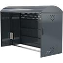 Aanbouwset met zijwand voor fietsenhok BikeBox 1 B met boogdak, antracietgrijs RAL 7016