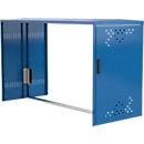 Aanbouwset zonder zijwand voor fietsenhok BikeBox 1 G met zadeldak, gentiaanblauw RAL 5010