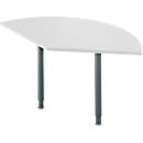 Aanschuiftafel, 135°, B 800 x D 800 mm, lichtgrijs/antraciet