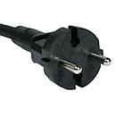 Aansluitkabel H07RN-F 2x1 mm² 5 m met contourstekker, zwart
