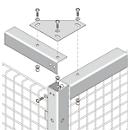 Abdeckwinkel, 50 x 50 x 2150 mm, optional zur Stabilisierung, hellsilber