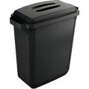 Abfallbehälter Durable Durabin Eco, 60 L, mit Deckel, 2 Tragegriffe, B 590 x T 282 x H 600 mm, recycelter Kunststoff in Qualität Blauer Engel, schwarz