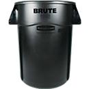 Abfallbehälter rubbermaid Brute, 166,5 l, rund, UV-Blocker, L 612 x B 717 x H 796 mm, Polyethylen, schwarz