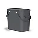 Abfalleimer Rotho ALBULA, Recycling-System, 25 l, stapelbar, Kunststoff (BPA-frei), anthrazit