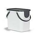 Abfalleimer Rotho ALBULA, Recycling-System, 25 l, stapelbar, Kunststoff (BPA-frei), mistletoe weiss
