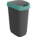 Abfalleimer Rotho TWIST, 50 l, 2 Öffnungsmöglichkeiten, Kunststoff, grün