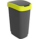 Abfalleimer Rotho TWIST, 50 l, 2 Öffnungsmöglichkeiten, Kunststoff, limonengrün