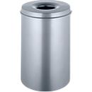 Abfallsammler 30 L, selbstlöschend, Korpus silber/Deckel silber