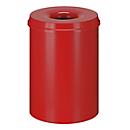 Abfallsammler 50 L, selbstlöschend, Korpus rot/Deckel rot