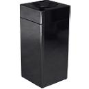Abfallsammler Orgavente, Stahl, Volumen 40 l, Rechteck, B 350 x T 350 x H 790 mm, selbstlöschender Eimer, schwarz
