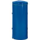 Abfallsammler VAR Kompakt-Doppeltür, für 120 l Abfallsäcke, mit Griff & Deckel, feuerfest, enzianblau