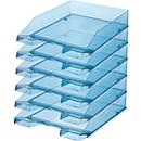 Ablagekorb HAN Klassik, DIN C4, Kunststoff, 6 Stück, blau-transparent
