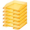 Ablagekorb HAN Klassik, für Format A4/C4, mit Beschriftungsfeld, stapelbar, B 255 x T 348 x H 65 mm, Kunststoff, orange/transparent, 6 Stück 