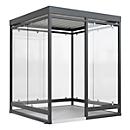 Abri extérieur Köln K2 b/c WSM, l. 2165 x P 2165 x H 2510 mm, entièrement monté, gris anthracite RAL 7016