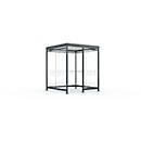 Abri extérieur Köln K2 b/c WSM, l. 2165 x P 2165 x H 2510 mm non monté, gris anthracite RAL 7016