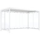 Abri extérieur Köln K4 l/b WSM, l. 4195 x P 2165 x H 2510 mm, transparent H 2360, en kit ou entièrement monté, blanc trafic
